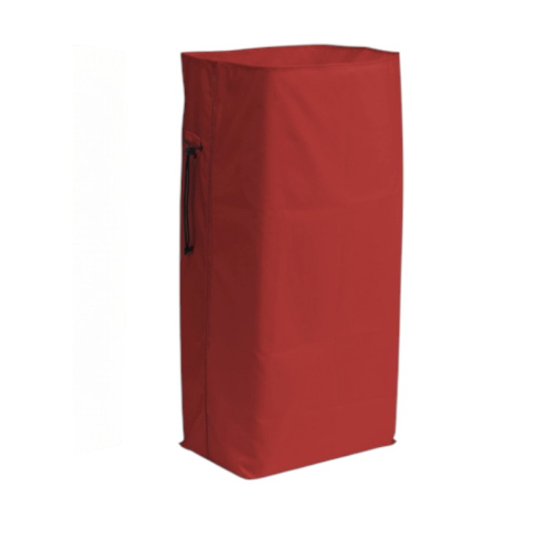 Plastic tas met trekkoord voor TTS-kar - 120 l - Rood